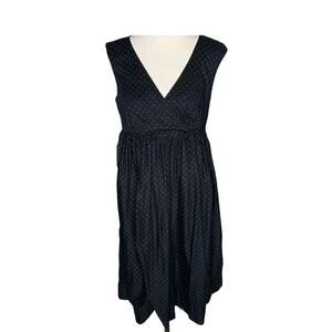 Banana Republic Black Midi Dress with Polka Dots